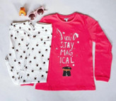 ست بلوز شلوار : پاییزی رنگ صورتی جنس نخ پنبه طرح خرگوش