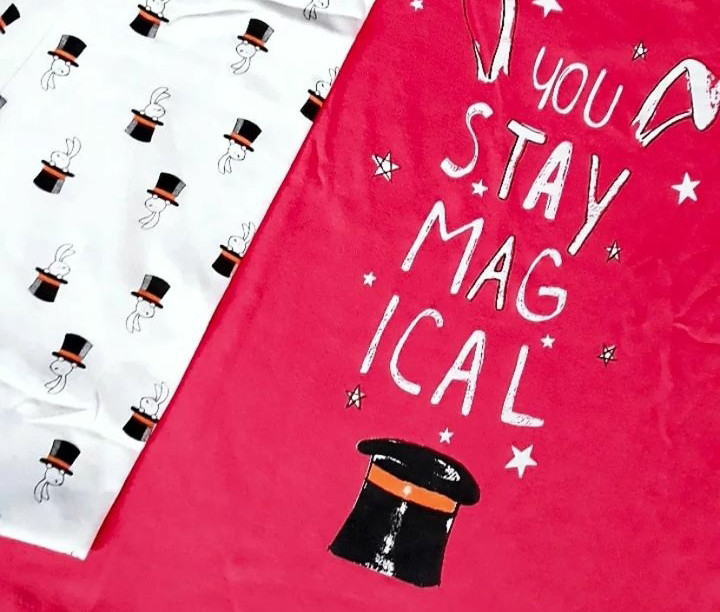 ست بلوز شلوار: پاییزی رنگ صورتی جنس نخ پنبه طرح خرگوش