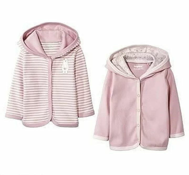 پک دو عددی سویشرت دخترانه اسپورت : سویشرت پاییزی نوزادی جنس نخی 100 در صد پنبه