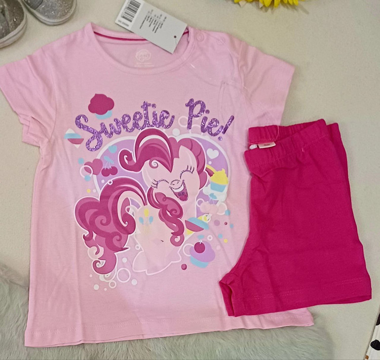 ست تیشرت و شلوارک دخترانه مجلسی