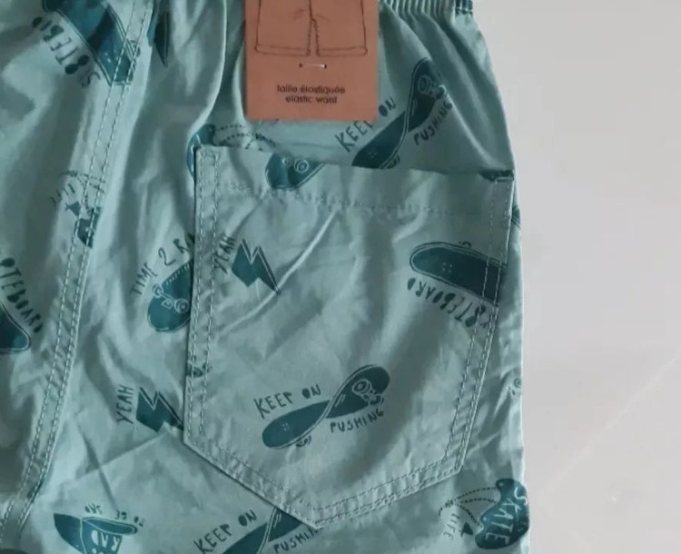 شلوارک بچه گانه کتانی استوک