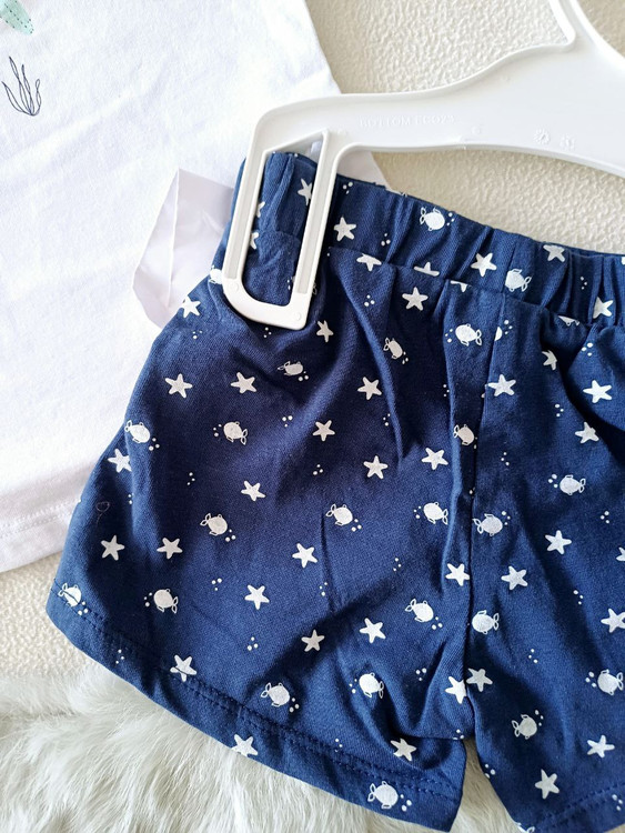 ست تاپ شلوارک نوزادی تابستانی