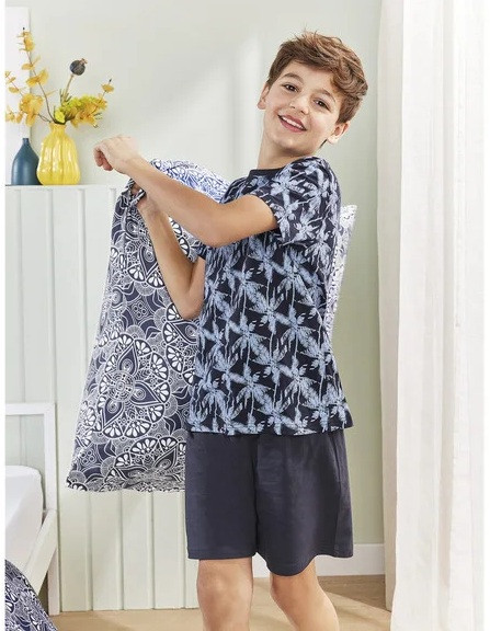 تیشرت شلوارک نخی پسرانه مجلسی