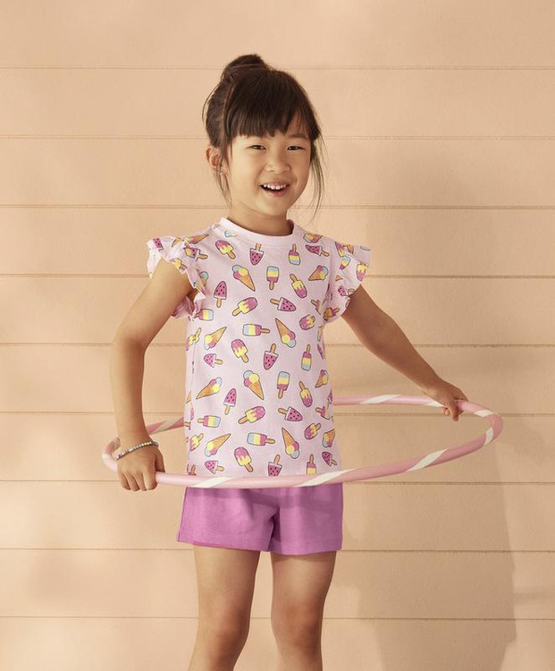 ست شلوارک تیشرت دخترانه شیک